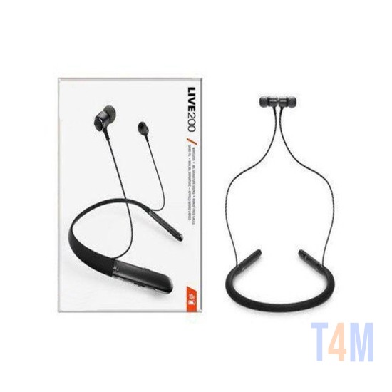 NECK WIRELESS HEADPHONE LIVE200 WITH MICRO SD CARD PORT BLACK